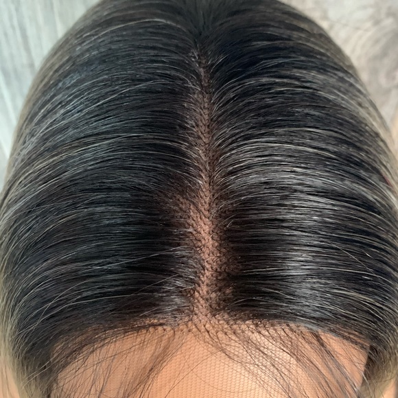 Ombre Mixed Blonde Straight Lace Front Wig - Picture 6 of 9